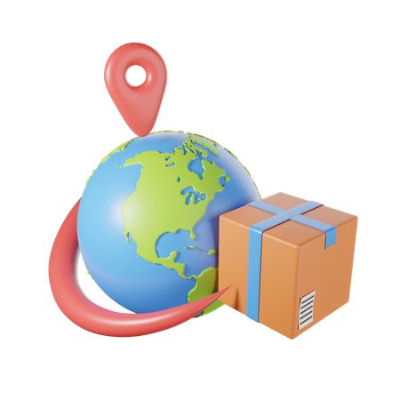 Worldwide Delivery 3D Illustration