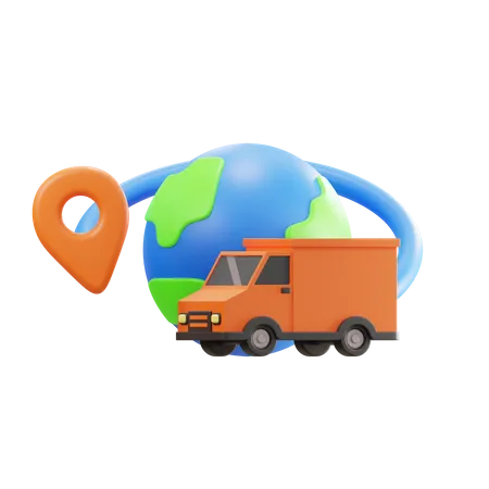 Worldwide Delivery 3D Icon