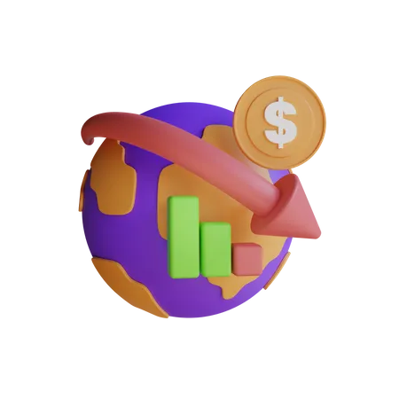 Worldwide Economic Crisis  3D Icon