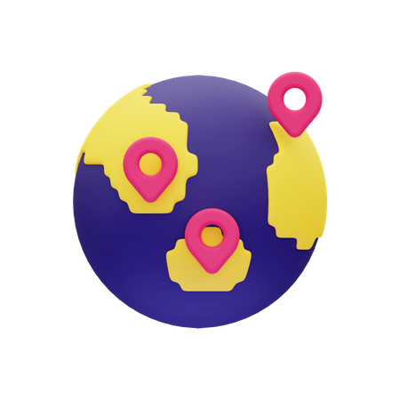 Worldwide Location  3D Icon
