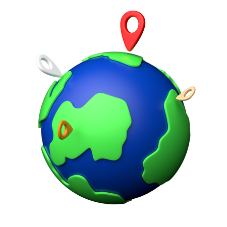 Worldwide Location  3D Icon