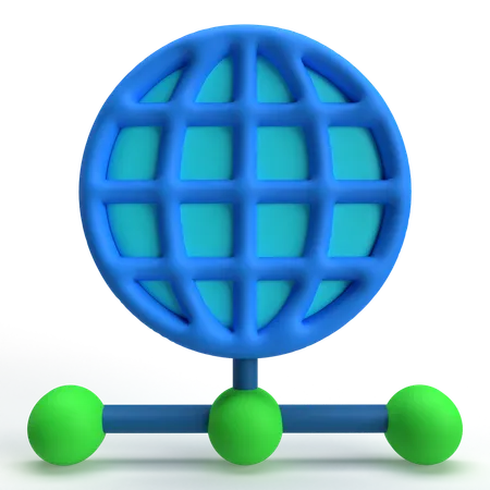 Worldwide Network  3D Icon