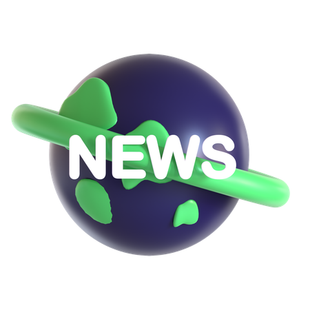 Worldwide News  3D Icon