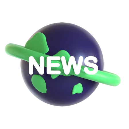 Worldwide News  3D Icon