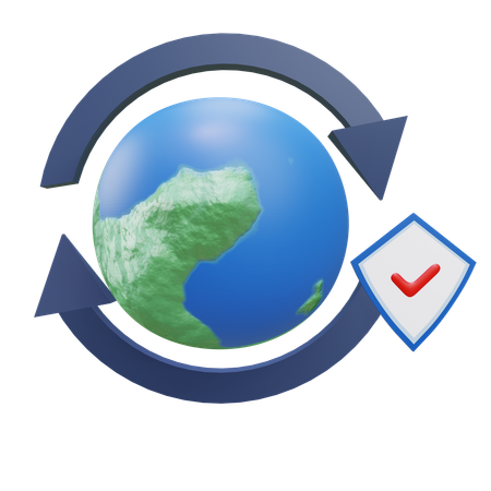 Worldwide Security  3D Icon