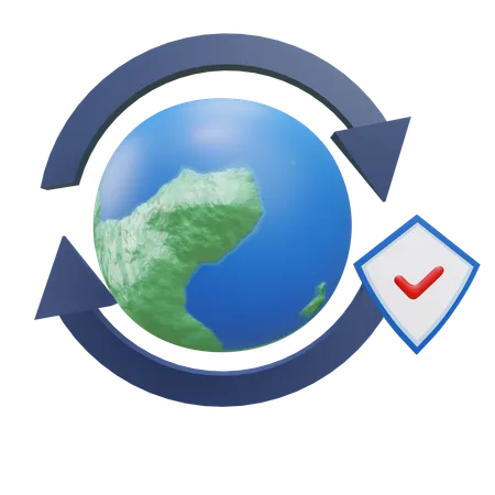 Worldwide Security  3D Icon