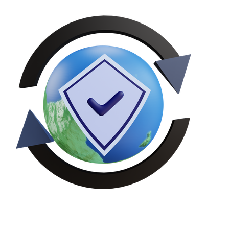 Worldwide Security  3D Icon