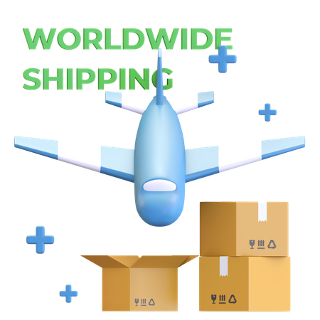 Worldwide shipping  3D Illustration