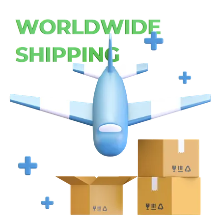 Worldwide shipping  3D Illustration