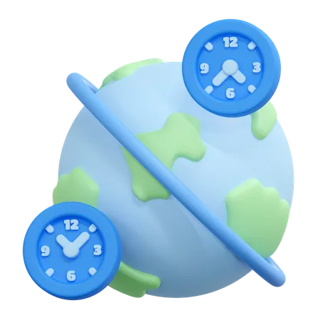 Worldwide Time Illustration 3D Icon