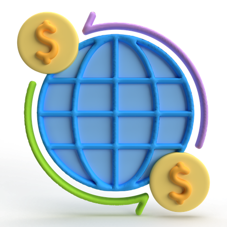 Worldwide Transaction  3D Icon