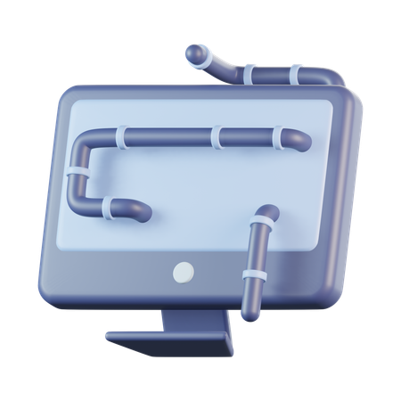 Worm de computador  3D Icon