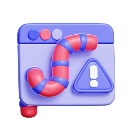 Malware de verme  3D Icon