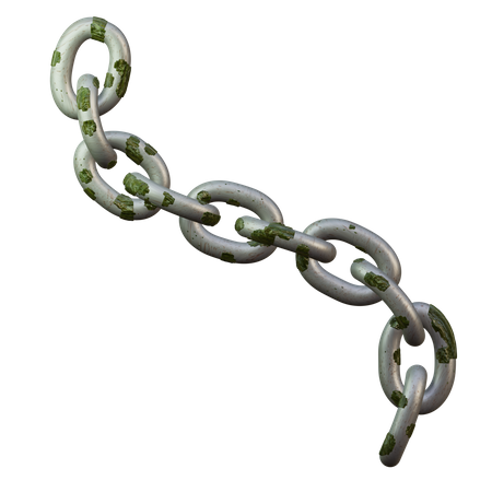 Worn Chain  3D Illustration