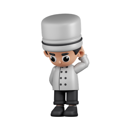 Worried Chef  3D Illustration