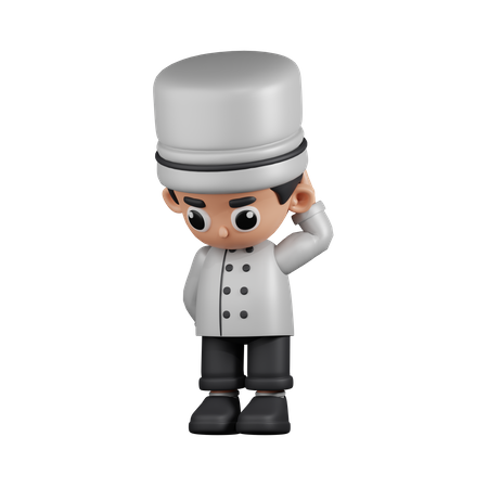 Worried Chef  3D Illustration