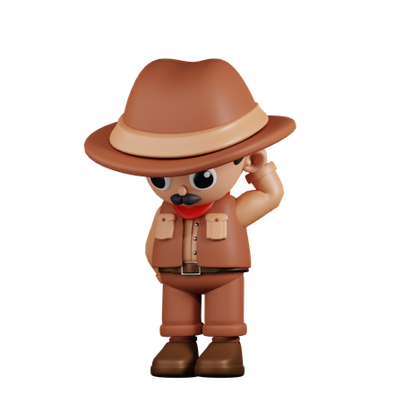 Worried Cowboy  3D Icon