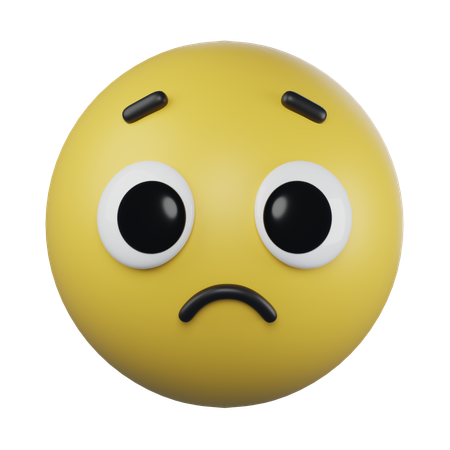 Worried Emoji  3D Icon