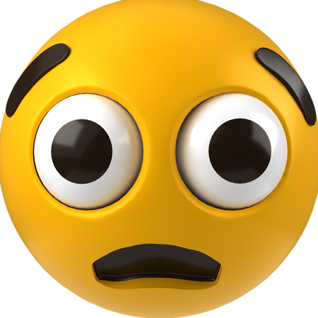 Worried Emoji  3D Icon