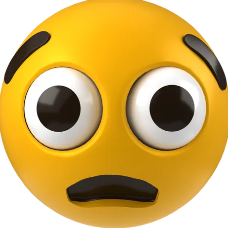 Worried Emoji  3D Icon