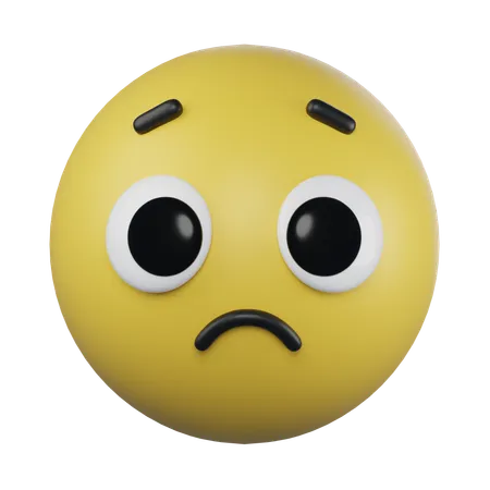 Worried Emoji  3D Icon