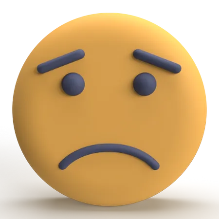 Worried Emojis  3D Icon