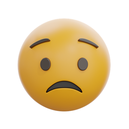 Worried Face  3D Icon