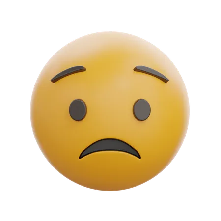 Worried Face  3D Icon