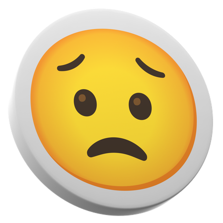 Worried Face  3D Icon