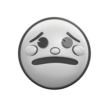 Worried Face  3D Icon