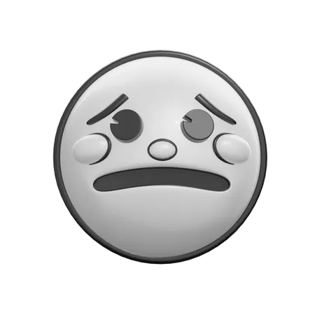 Worried Face  3D Icon