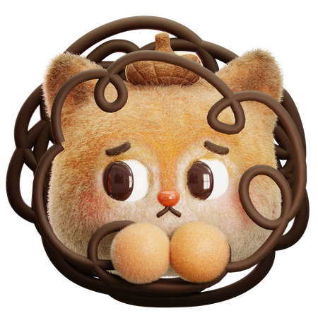 Worry Squirrel  3D Icon