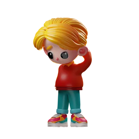 Worrying boy  3D Icon