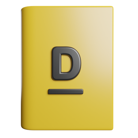 Wörterbuch  3D Icon