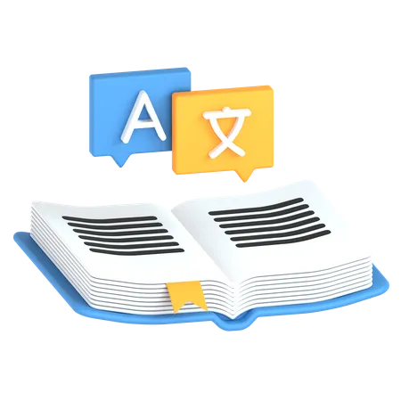 Wörterbuch  3D Icon