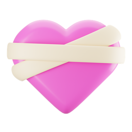 Wounded Heart  3D Icon