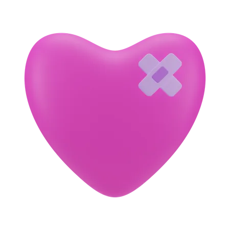 Wounded Heart  3D Icon