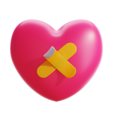Wounded Heart 3D Icon