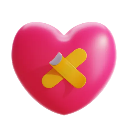 Wounded Heart 3D Icon