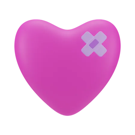 Wounded Heart 3 D Love 3D Icon