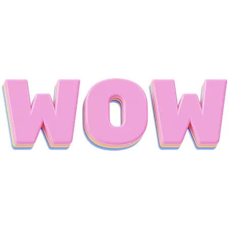 Wow  3D Icon