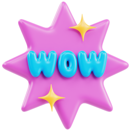 Wow  3D Icon