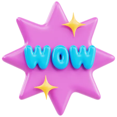 Wow  3D Icon