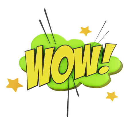 Wow  3D Icon