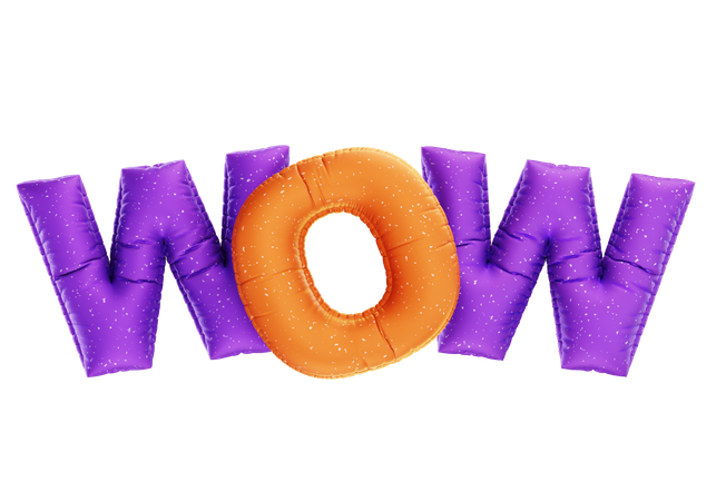 WOW-Ballontext  3D Icon