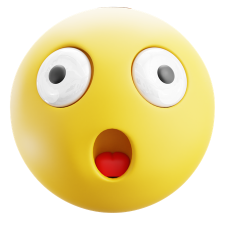 Wow Emoji  3D Icon