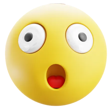 Wow Emoji  3D Icon