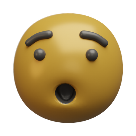 Wow Emoji  3D Icon