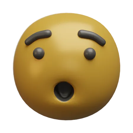 Wow Emoji  3D Icon