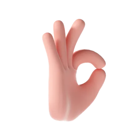 Wow hand gesture  3D Illustration